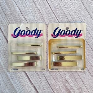 1991 Goody 2.5" Gold Barrettes w Stay-Tight Clasp #2924 New Old Stock 8 Clips US